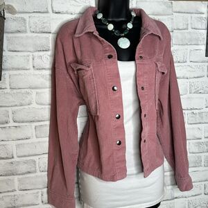 Celebrity Pink Corduroy Jacket, Pink Size Medium